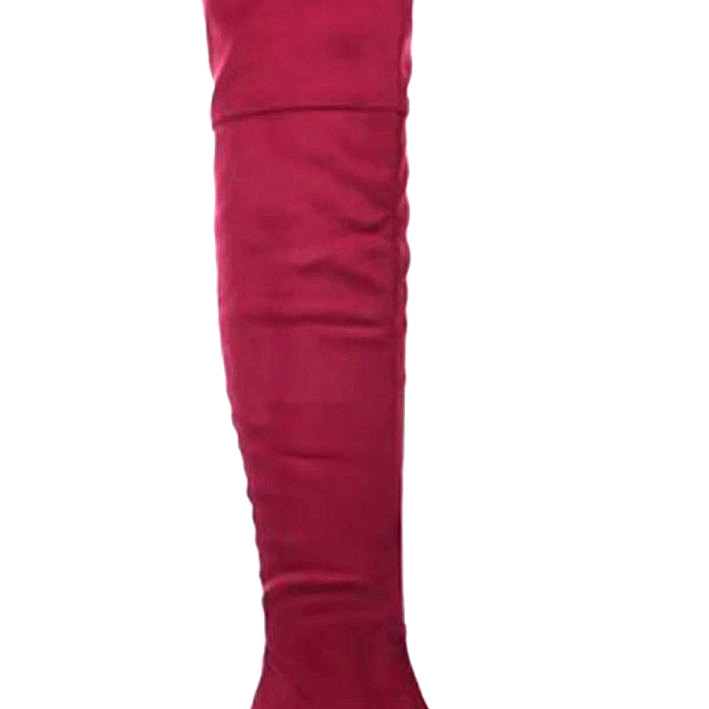 Refresh - Tall  Suede Wine Colored Knee High  Boots - Picture 7 of 7